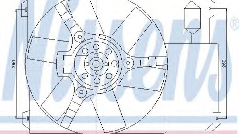 Ventilator, radiator PEUGEOT BOXER bus (230P) (1994 - 2002) NISSENS 85020 piesa NOUA