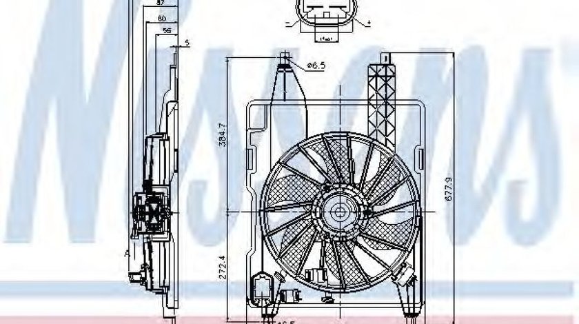 Ventilator, radiator RENAULT KANGOO / GRAND KANGOO (KW0/1) (2008 - 2016) NISSENS 85706 piesa NOUA