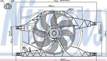 Ventilator, radiator RENAULT LAGUNA II (BG0/1) (20...