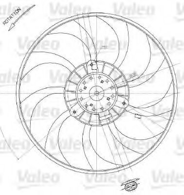 Ventilator, radiator RENAULT MASTER II bus (JD) (1998 - 2010) VALEO 698412 piesa NOUA