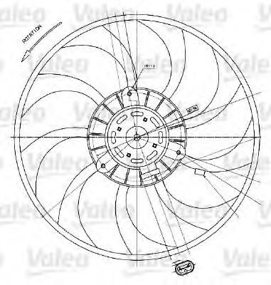 Ventilator, radiator RENAULT MASTER II bus (JD) (1998 - 2010) VALEO 698424 piesa NOUA