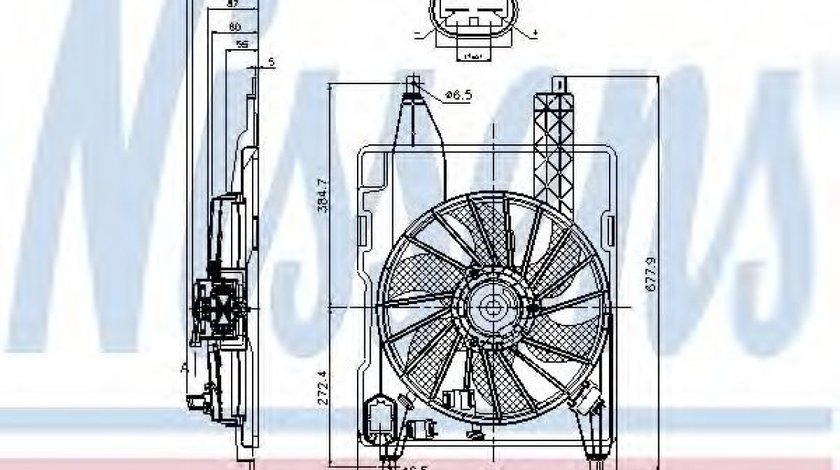 Ventilator, radiator RENAULT MEGANE II Grandtour (KM0/1) (2003 - 2012) NISSENS 85706 piesa NOUA