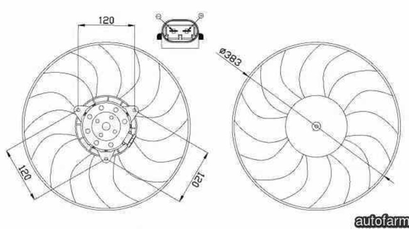 Ventilator radiator RENAULT TRAFIC caroserie TXX NRF 47666