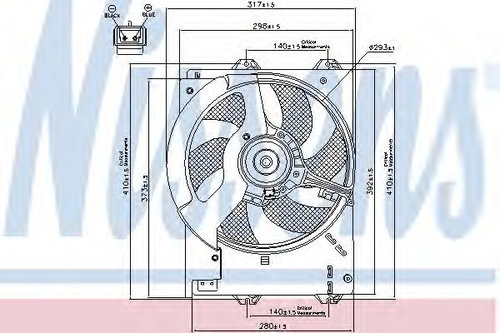 Ventilator, radiator ROVER 25 (RF) (1999 - 2005) NISSENS 85267 piesa NOUA
