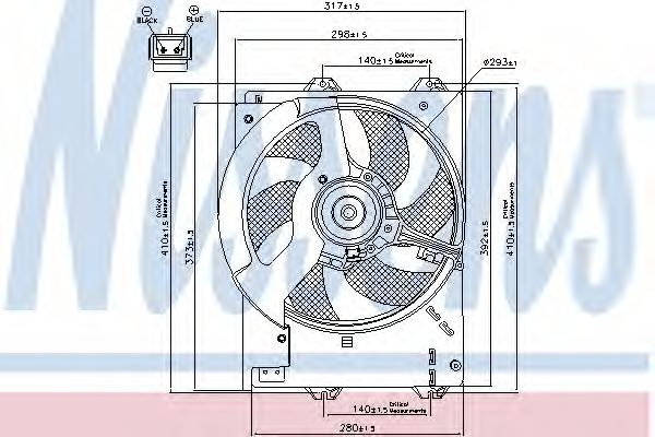 Ventilator, radiator ROVER 45 (RT) (2000 - 2005) NISSENS 85267 piesa NOUA