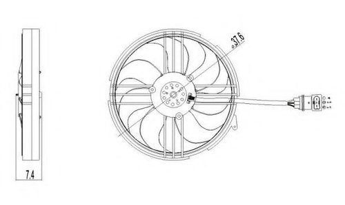 Ventilator, radiator SEAT AROSA (6H) (1997 - 2004) NRF 47409 piesa NOUA