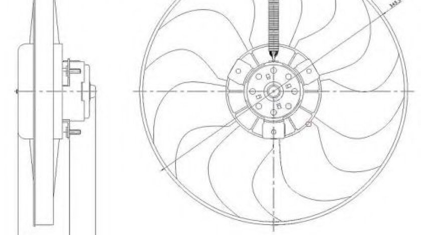 Ventilator, radiator SEAT AROSA (6H) (1997 - 2004) NRF 47204 piesa NOUA