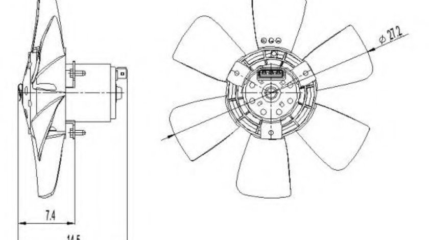 Ventilator, radiator SEAT CORDOBA (6K1, 6K2) (1993 - 1999) NRF 47390 piesa NOUA