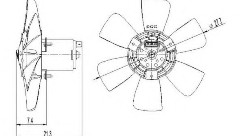 Ventilator, radiator SEAT CORDOBA (6K1, 6K2) (1993 - 1999) NRF 47391 piesa NOUA