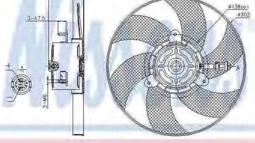 Ventilator, radiator SEAT CORDOBA (6K1, 6K2) NISSENS 85719