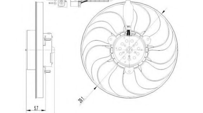 Ventilator, radiator SEAT CORDOBA (6L2) (2002 - 2009) NRF 47398 piesa NOUA