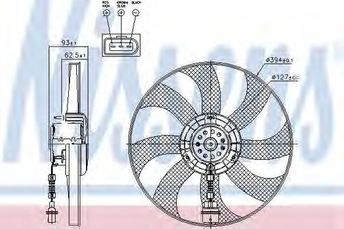 Ventilator, radiator SEAT CORDOBA (6L2) (2002 - 2009) NISSENS 85549 piesa NOUA