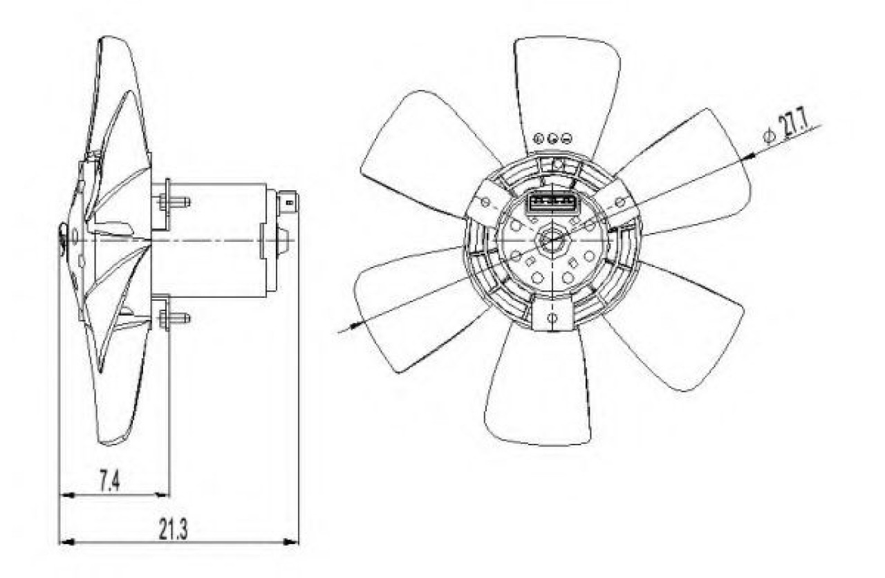 Ventilator, radiator SEAT TOLEDO I (1L) (1991 - 1999) NRF 47391 piesa NOUA