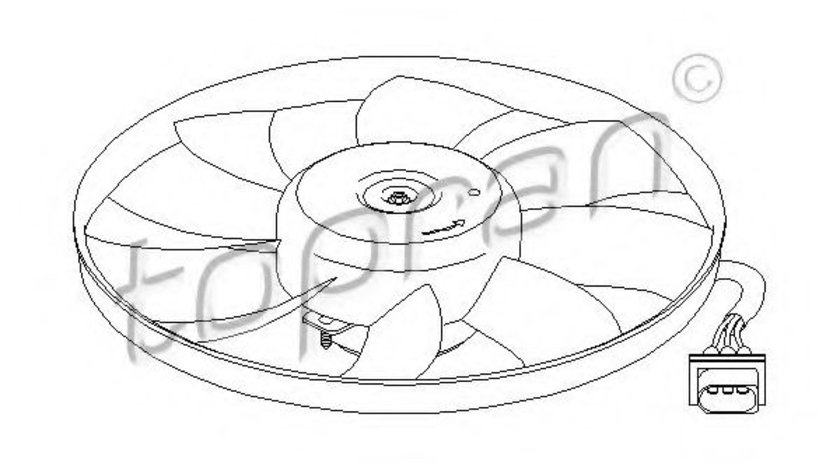 Ventilator, radiator SKODA FABIA I (6Y2) (1999 - 2008) TOPRAN 111 452 piesa NOUA