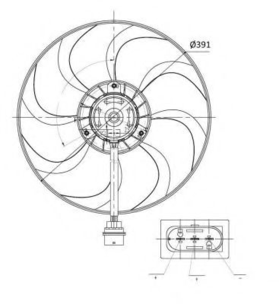 Ventilator, radiator SKODA FABIA II (2006 - 2014) NRF 47375 piesa NOUA