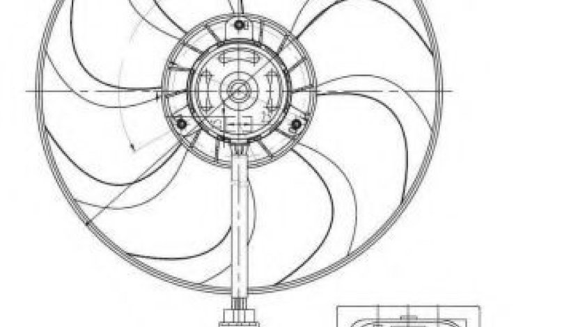 Ventilator, radiator SKODA FABIA II (2006 - 2014) NRF 47375 piesa NOUA