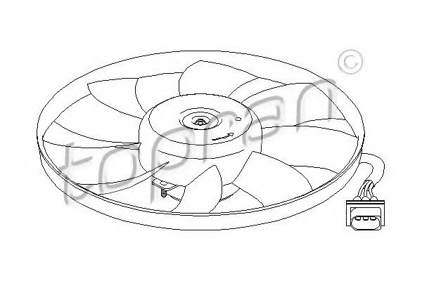 Ventilator, radiator SKODA FABIA II (2006 - 2014) TOPRAN 111 452 piesa NOUA