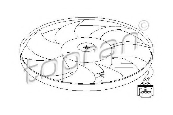 Ventilator, radiator SKODA FABIA II Combi (2007 - 2014) TOPRAN 110 765 piesa NOUA