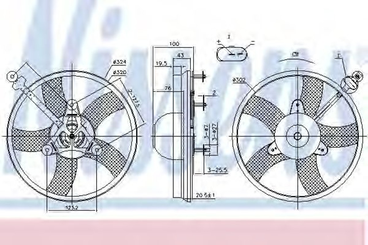 Ventilator, radiator SKODA RAPID (NH3) (2012 - 2016) NISSENS 85759 piesa NOUA