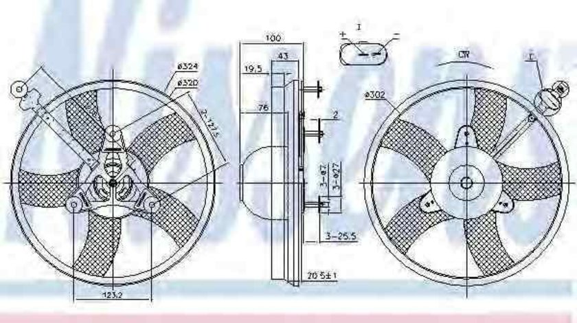 Ventilator, radiator SKODA RAPID Spaceback (NH1) NISSENS 85759