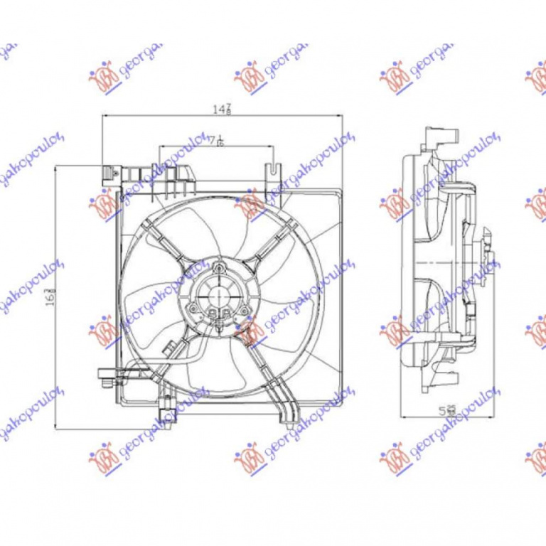 Ventilator Radiator - Subaru Impreza 2008 , 45121ag02a