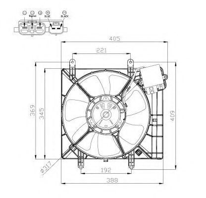 Ventilator, radiator SUBARU OUTBACK (BM, BR) (2009 - 2014) NRF 47575 piesa NOUA