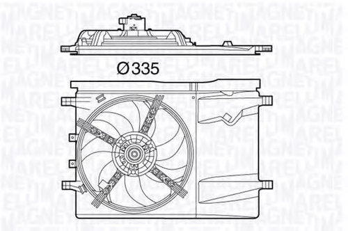 Ventilator, radiator SUZUKI SX4 (EY, GY) (2006 - 2016) MAGNETI MARELLI 069422577010 piesa NOUA