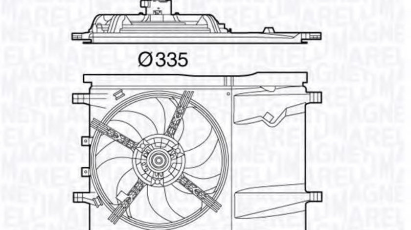 Ventilator, radiator SUZUKI SX4 (EY, GY) (2006 - 2016) MAGNETI MARELLI 069422577010 piesa NOUA