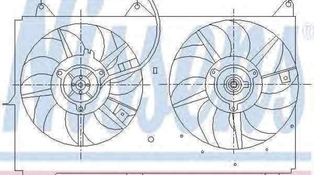 Ventilator, radiator TOYOTA AVENSIS VERSO (_CLM2_, _ACM2_) NISSENS 85237