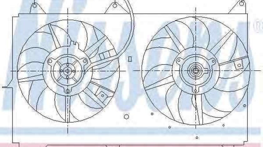 Ventilator, radiator TOYOTA AVENSIS VERSO (_CLM2_, _ACM2_) NISSENS 85237