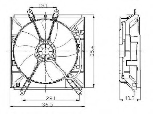 Ventilator, radiator TOYOTA COROLLA (E11) (1997 - 2002) NRF 47016 piesa NOUA