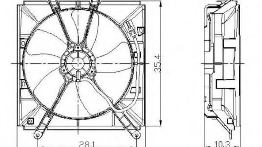 Ventilator, radiator TOYOTA COROLLA (E11) (1997 - 2002) NRF 47016 piesa NOUA