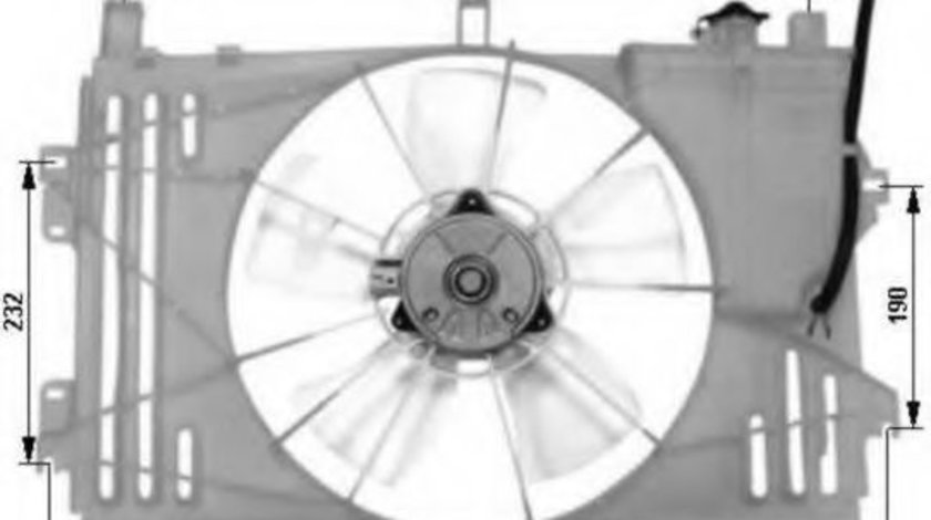 Ventilator, radiator TOYOTA COROLLA Verso (ZDE12, CDE12) (2001 - 2004) NRF 47053 piesa NOUA