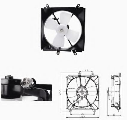 Ventilator, radiator TOYOTA RAV 4 I (SXA1) (1994 - 2000) NRF 47693 piesa NOUA
