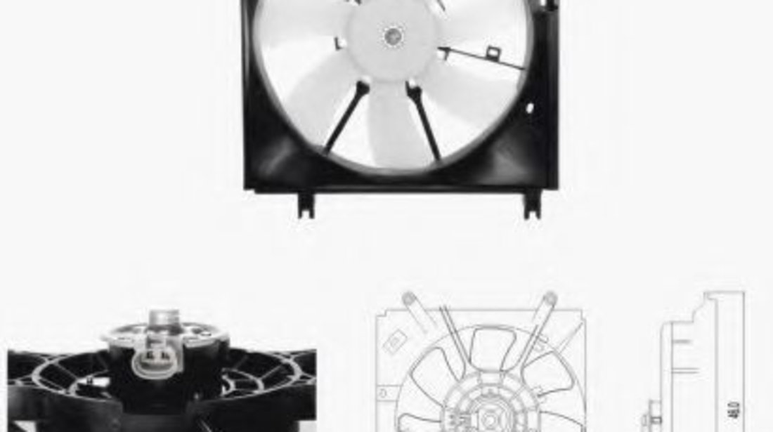 Ventilator, radiator TOYOTA RAV 4 II (CLA2, XA2, ZCA2, ACA2) (2000 - 2005) NRF 47696 piesa NOUA