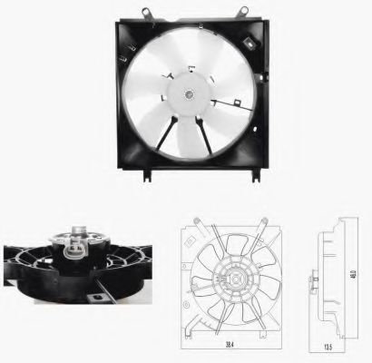 Ventilator, radiator TOYOTA RAV 4 II (CLA2, XA2, ZCA2, ACA2) (2000 - 2005) NRF 47696 piesa NOUA