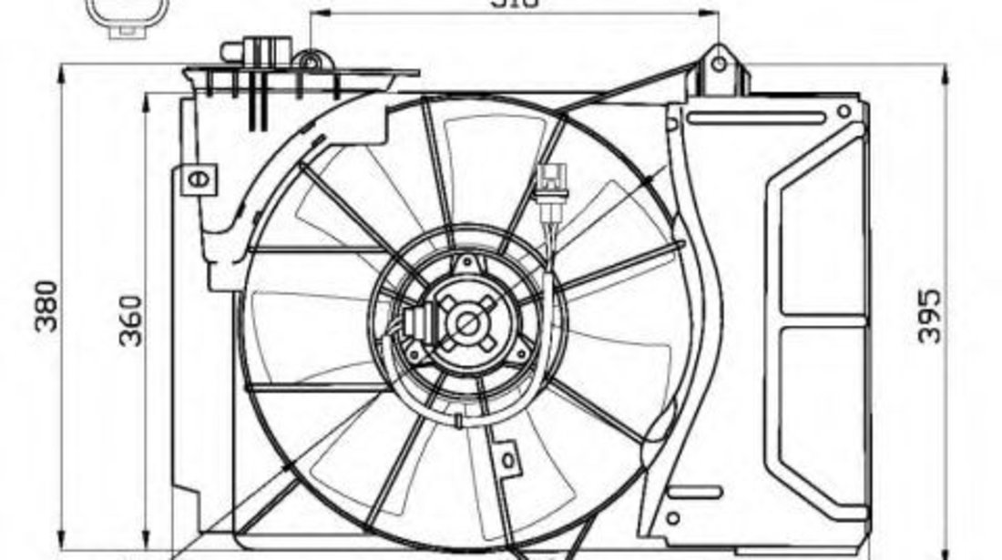 Ventilator, radiator TOYOTA YARIS (P1) (1999 - 2005) NRF 47055 piesa NOUA