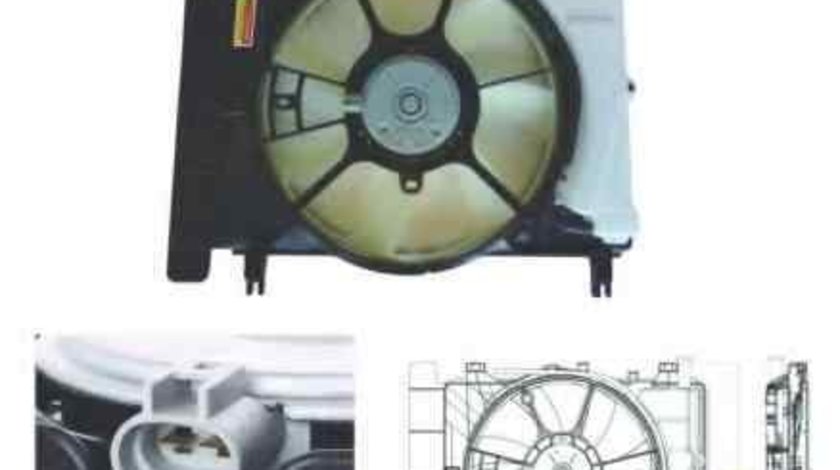 Ventilator, radiator TOYOTA YARIS VERSO (_NLP2_, _NCP2_) NRF 47698