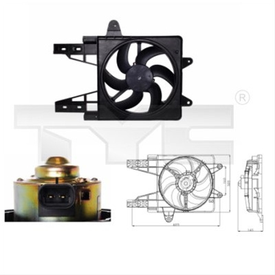 Ventilator, Radiator Tyc Fiat 809-0013