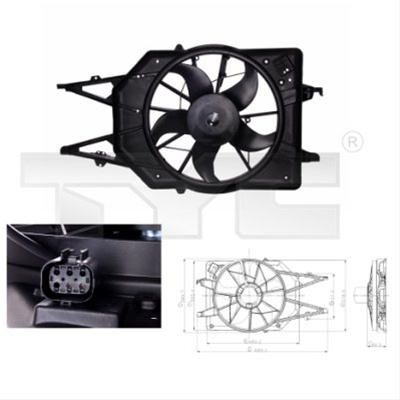 Ventilator, Radiator Tyc Ford 810-0015
