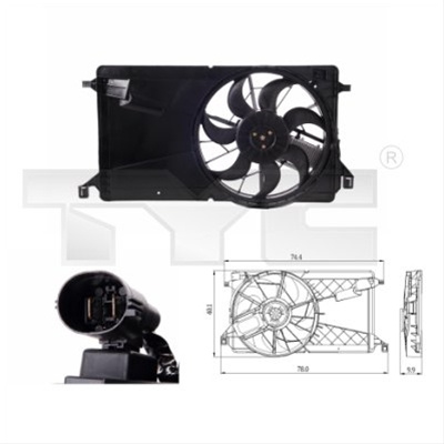 Ventilator, Radiator Tyc Ford 820-0001