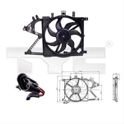 Ventilator, Radiator Tyc Opel 825-0008