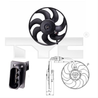 Ventilator, Radiator Tyc Seat 831-0009