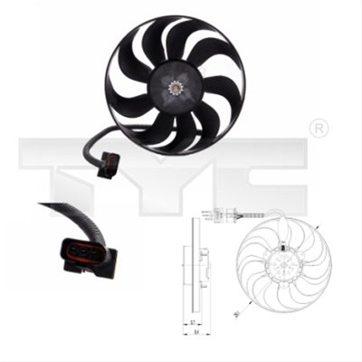 Ventilator, Radiator Tyc Seat 837-0001