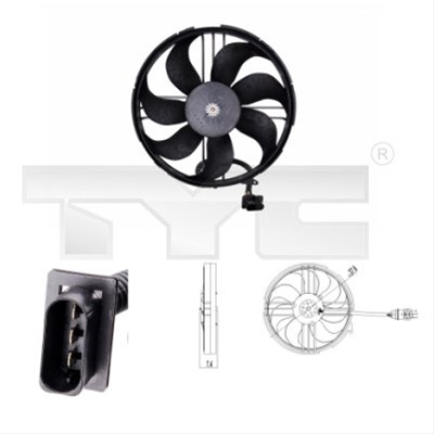 Ventilator, Radiator Tyc Vw 837-0018