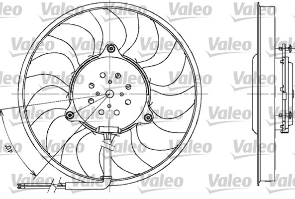 Ventilator, Radiator Valeo Audi 698611