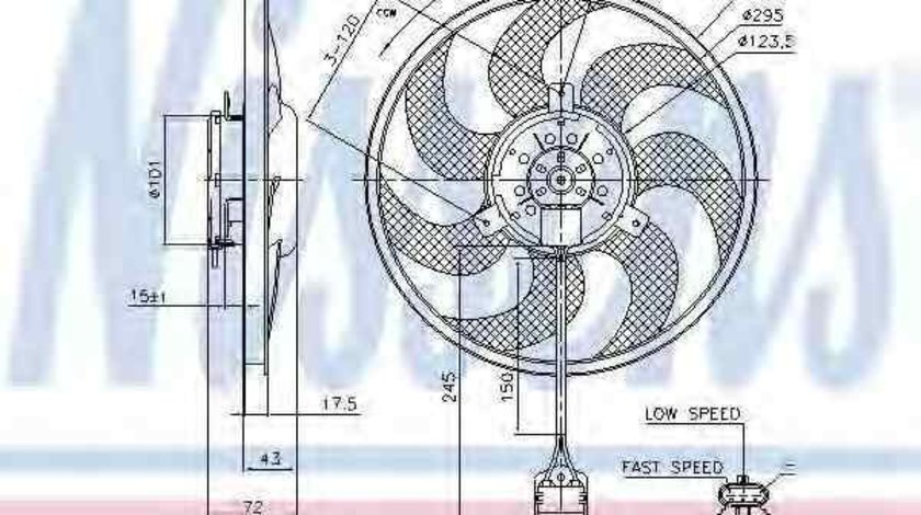 Ventilator, radiator VAUXHALL ASTRA Mk V (H) hatchback NISSENS 85754