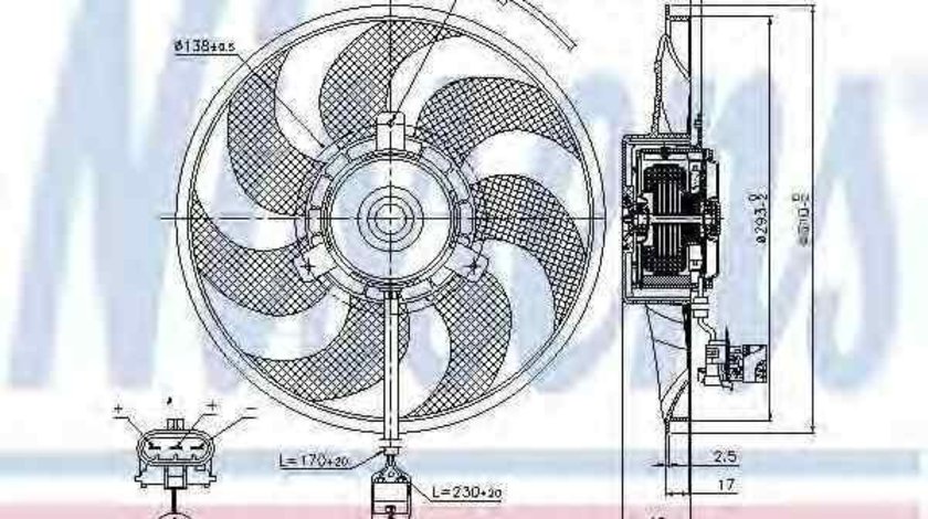 Ventilator, radiator VAUXHALL ZAFIRA Mk I (A) (F75) NISSENS 85703