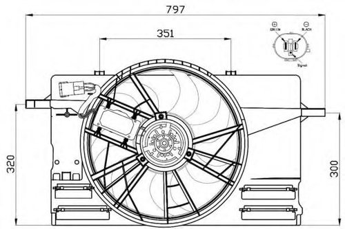 Ventilator, radiator VOLVO C30 (2006 - 2012) NRF 47412 piesa NOUA