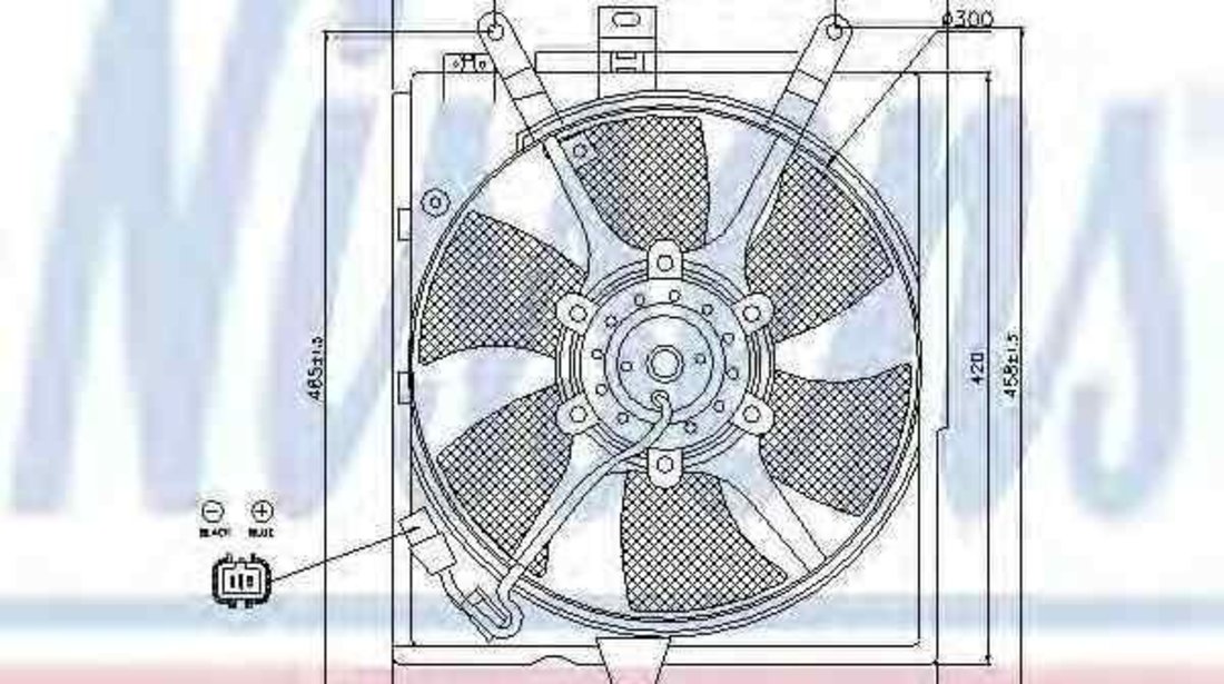 Ventilator, radiator VOLVO S40 I (VS) NISSENS 85299